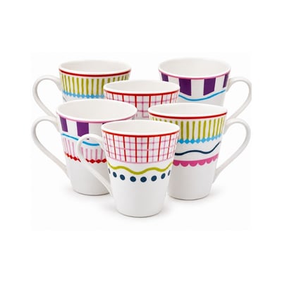 Lot de 6 mugs, RELAX SUNSET ARTIME