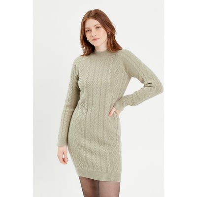 Robe pull ajustée torsades CACHE CACHE