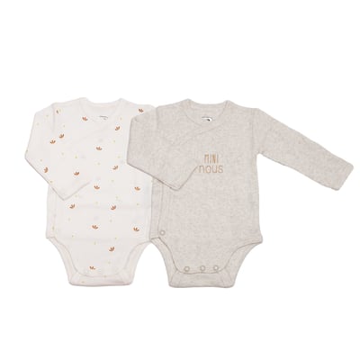 Lot de 2 bodies bébé manches longues - Mini nous TROIS KILOS SEPT
