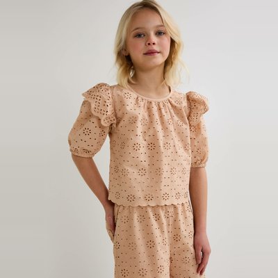 Blouse brodée en coton MONOPRIX