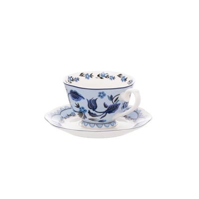 Strawberry Garden Teacup & Saucer CATH KIDSTON