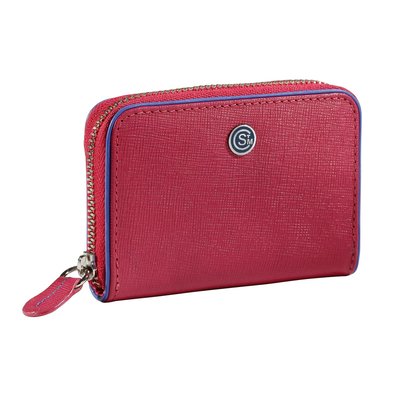 Porte-monnaie en cuir véritable vachette pleine fleur VIQUEL
