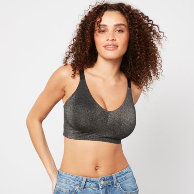 Brassière maille pailletee noire GLOW LEEL UNDERWEAR