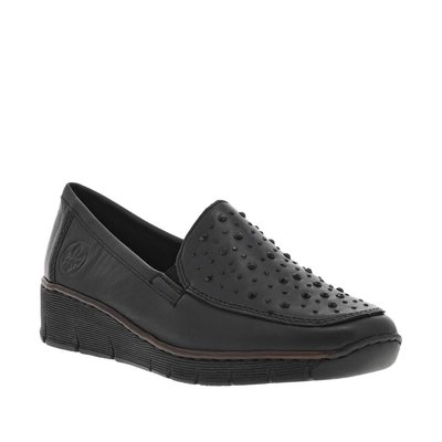 Mocassins cuir talon plat RIEKER
