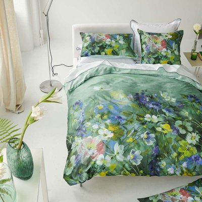 Housse de couette imprimée en satin de coton, GLADYS BLOSSOM DESIGNERS GUILD