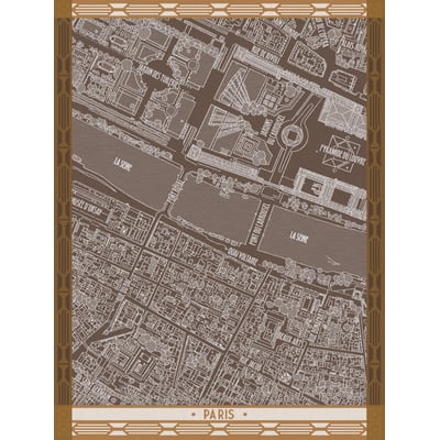 Torchon À vol d'oiseau Paris Coton LE JACQUARD FRANCAIS