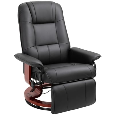 fauteuil inclinable simili cuir Noir HOMCOM