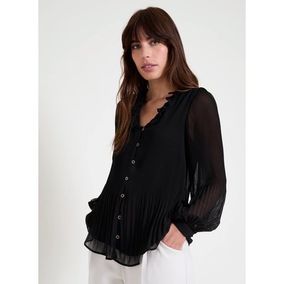 Blouse fluide plissée col V HUMA NAF NAF