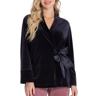Kimono court velours à ceinture satiné KEINA IMPETUS WOMAN