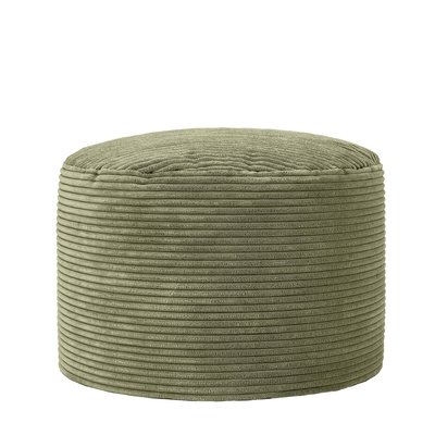 Pouf repose-pieds rond velours côtelé Oeko-Tex® - FRANKIE ICON