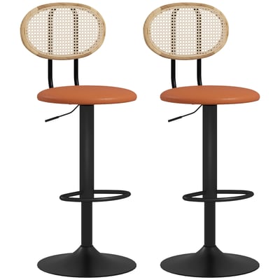 Tabouret de bar Revêtement synthétique Marron HOMCOM