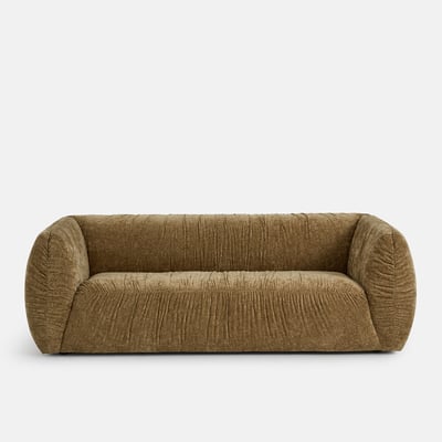 Canapé droit 3 ou 4 places, en chenille flammée, SILVER LA REDOUTE INTERIEURS