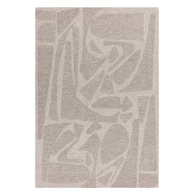 Contrast Dyed Abstract Pattern Rug in 100% Wool SO'HOME