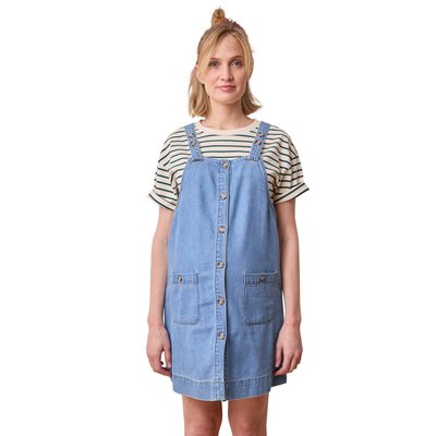 Robe chasuble en jean grossesse et allaitement VERTBAUDET