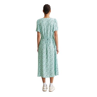 Robe à taille élastique flare en crêpe de viscose fluide MARC O’POLO DENIM