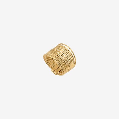 Bague ajustable plaquée or DISCO CAROLINE NAJMAN