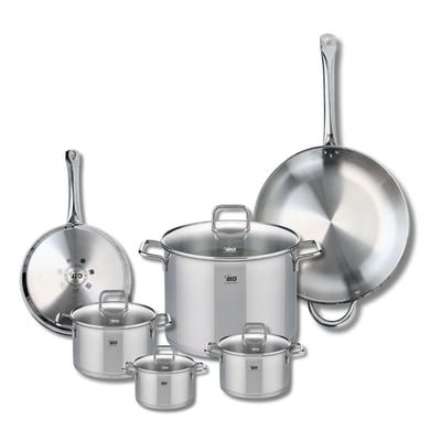 2 poêles 24/32cm + 4 faitouts 12/14/16/26cm PROFI CITRIN ELO