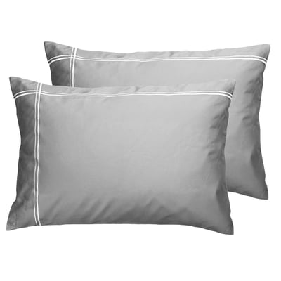 Lot de 2 taies d'oreiller satin de coton 120 fils PAVILLON ROYAL SENSEI MAISON