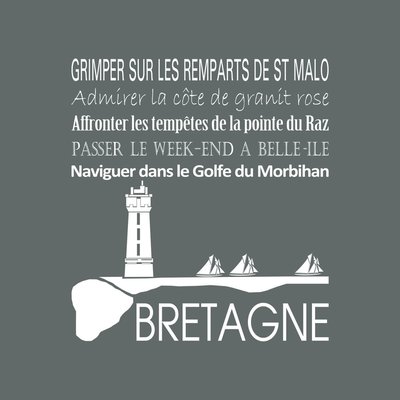 Tableau Mural Bretagne ILLUSTRATION CEANOTHE