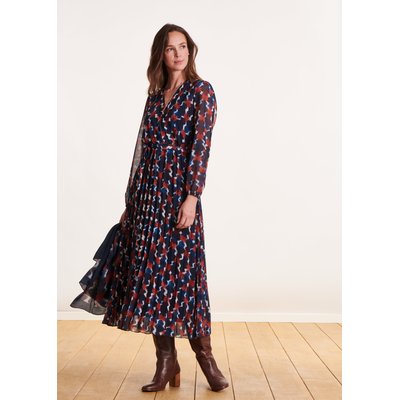 Robe longue plissée cache-cœur à imprimé LA FEE MARABOUTEE