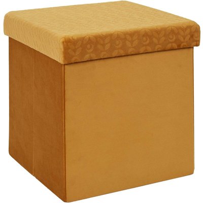 Pouf coffre pliable en velours Rétro CMP