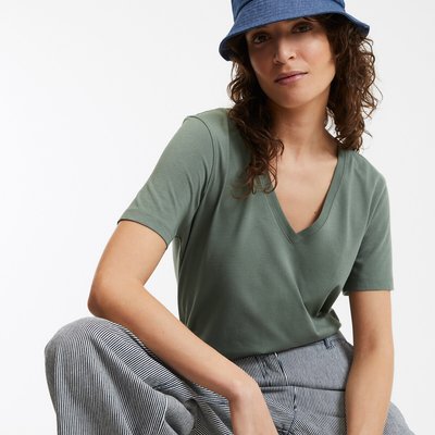 T-shirt loose col V, manches courtes LA REDOUTE COLLECTIONS