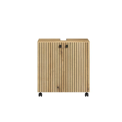 Meuble sous vasque sur roulettes 2 portes L60 cm - PUREBLISS CALICOSY