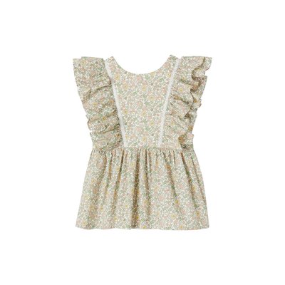 Blouse à volants imprimée fleurs cérémonie VERTBAUDET