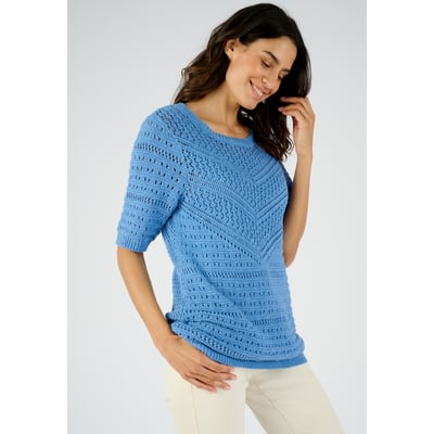Pull maille fantaisie pur coton DAMART