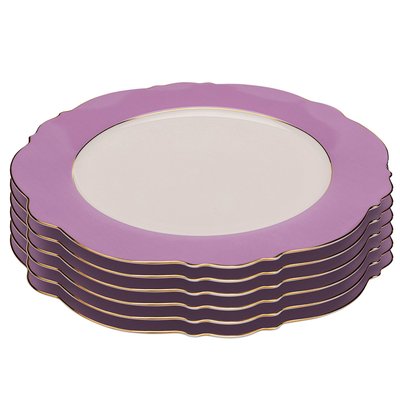 Lot de 6 assiettes plates, HARLEQUIN KARE DESIGN