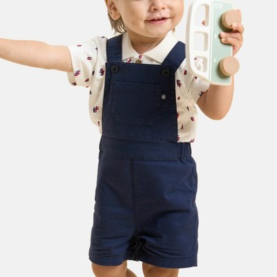Twill Short Dungarees PETIT BATEAU