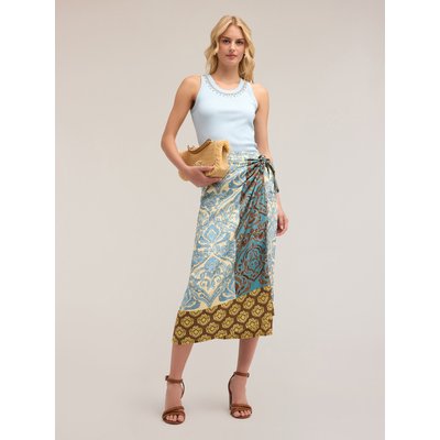 Jupe midi en satin de viscose MOTIVI