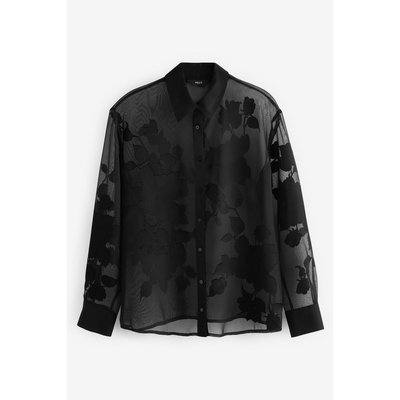 Chemise à manches longues en jacquard floral NEXT