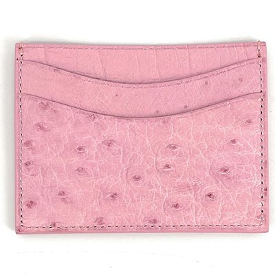Porte-cartes en cuir d'autruche français OMB édition Haute-couture OH MY BAG