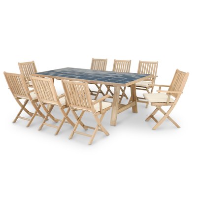 Salon de jardin, 8 chaises, BISBAL&JAVA LIGHT DEFORA HOME