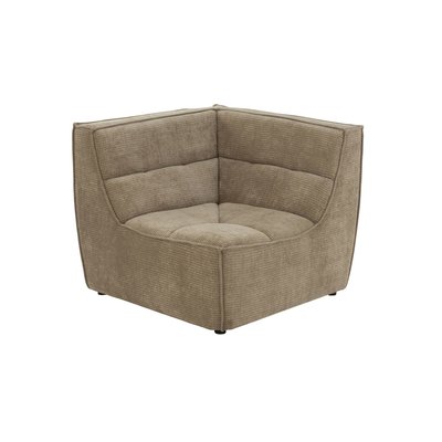 Fauteuil chauffeuse d'angle lounge en velours côtelé - LORENZO HELLIN, DEPUIS 1862