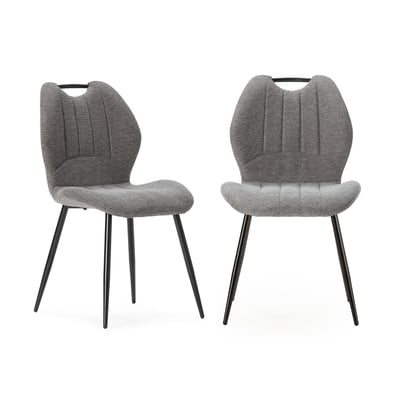Lot de 4 chaises en tissu avec pieds en métal L48 cm - NOVA CALICOSY