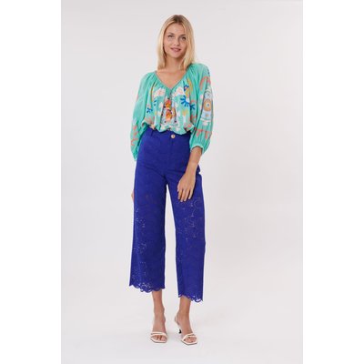 Pantalon droit en broderie anglaise PAISLEY DERHY