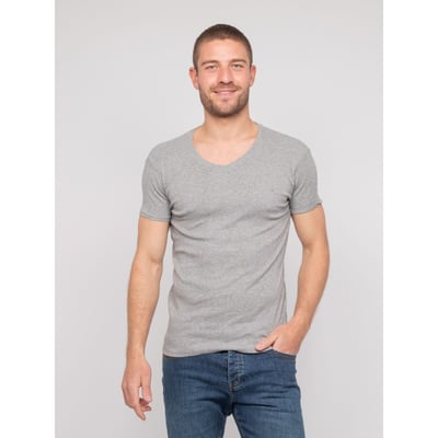 T Shirt Col V Coton Worko RITCHIE
