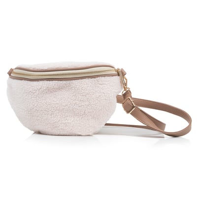 Sac banane sherpa kaki avec bandoulière ajustable ISOTONER