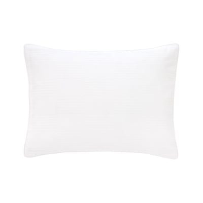 Taie d'oreiller en satin de coton gris, DAMIER DESFORGES