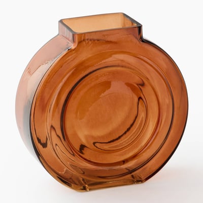 Vase rond, 20x8xH19cm, en verre MONOPRIX