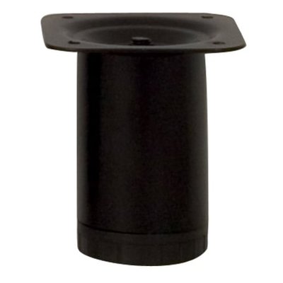 Pied Métallique Noir Cylindrique Acier H100 Mm X D60 Mm EVOLUDIS