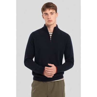 Pull ol montant zippé Bérac - laine GUY DE BERAC