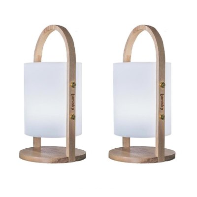 Lot de 2 Lanternes sans fil LED WOODY LUMISKY