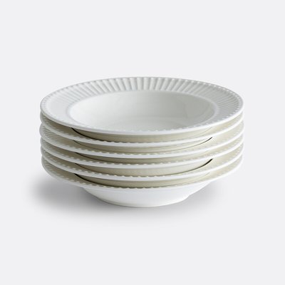 Lote de 6 pratos fundos, em porcelana, Jewely LA REDOUTE INTERIEURS