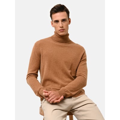 Pull Col Roulé Noisette Connor JUST CASHMERE
