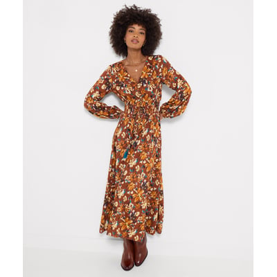 Robe Longue Fleurie à Empiècement en Dentelle Sienna JOE BROWNS