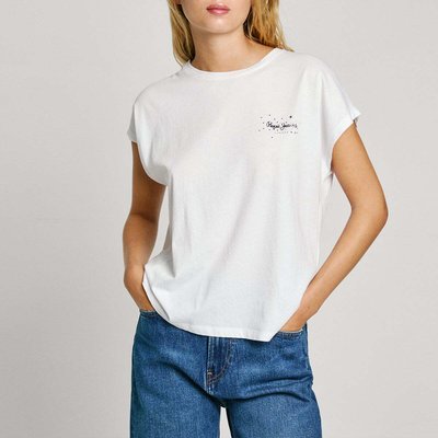 T-Shirt Coupe Boxy Avec Logo Imprimé PEPE JEANS