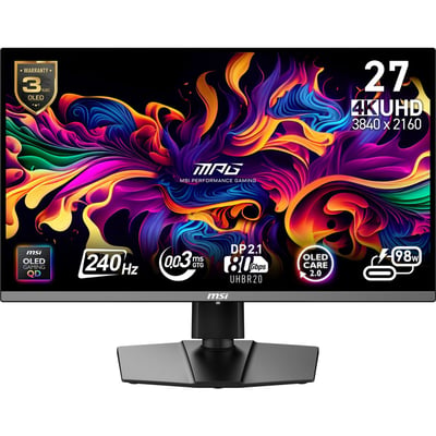 Ecran PC Gamer MPG 272URX 27" 4K 240Hz QD-OLED HDR True Black 400 HDMI 2.1 USB-C 90W Adaptive-Sync MSI